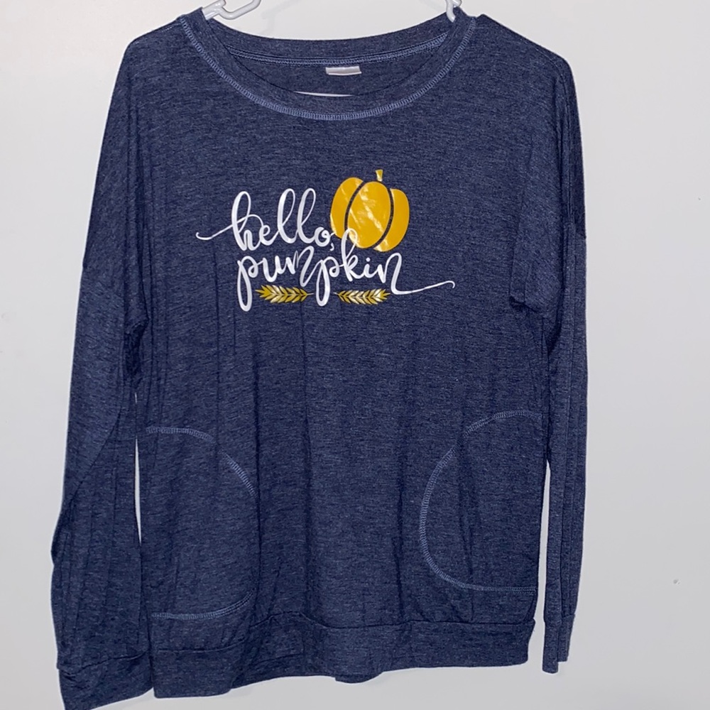 Mom’s Care “Hello Pumpkin” Long Sleeve Tee